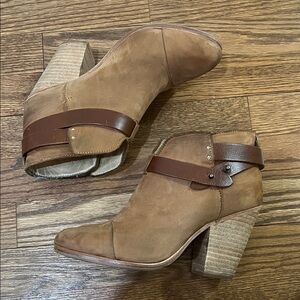 rag & bone Tan Suede Ankle Booties